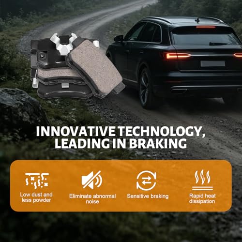Ceramic Rear Brake Pads Set Compatible with 2013-2018 Acura RDX;2010-2012 Acura RDX(Base);2010-2011 Honda Accord Crosstour;2005-2016 Honda CR-V;2012-2015 Honda Crosstour(D1086) - color: HZ1086