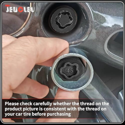 45 Wheel Locking Nut Key for BMW, Socket Adapter (OD 27mm-ID 25mm) - color: Socket 045