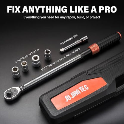 6-Piece 1-1/2" Drive Click Torque Wrench Set - size: 6pcs 1/2"