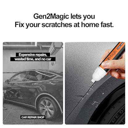 Slate Gray Metallic Touch Up Paint Pen Kit Compatible with Chevy [Clear Coat Included], GNO/WA633D Color Match for Scratches, Rock Chips, Bumper Dings, Easy Scratch Repair & Rust Remover - color: Compatible with Chevy - Slate Gray Metallic