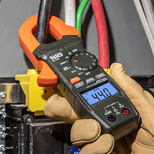 Klein Tools CL120 Digital Clamp Meter, Auto-Ranging 400 Amp AC - size: Clamp Meter