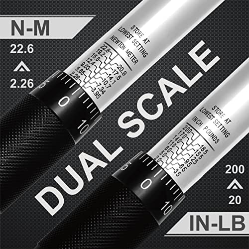 EPAuto 1/4-Inch Drive Click Torque Wrench, 20-200 In.-lb./ 2.26~22.6 Nm - size: 1/4 Inch Drive (1.67-16.67 ft.-lb.)
