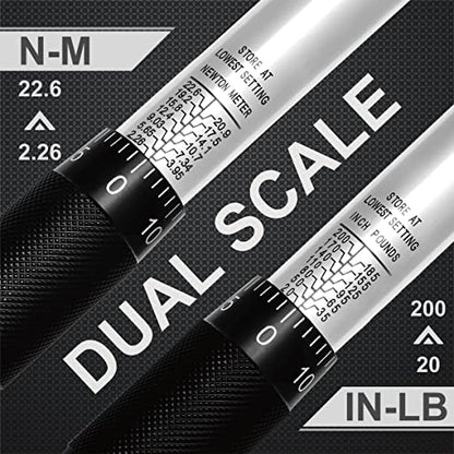 EPAuto 1/4-Inch Drive Click Torque Wrench, 20-200 In.-lb./ 2.26~22.6 Nm - size: 1/4 Inch Drive (1.67-16.67 ft.-lb.)