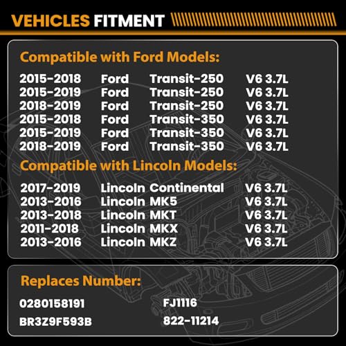 Fuel Injectors 0280158191 Compatible with Ford Lincoln V6 3.5L 3.7L - size: 0280158191 6P