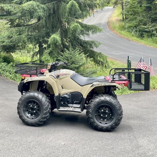 ORCISH Heavy Duty ATV Rear Drop Cargo Basket, 14" W x 41" L x 12.5" H Steel Mesh Rack with Mounting Kit, Universal ATV/UTV Storage Basket for Gear, Camping, Hunting, and Outdoor Use