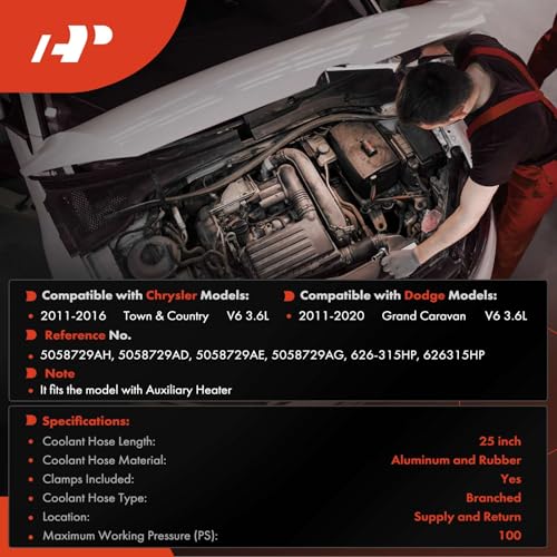 A-Premium Supply and Return HVAC Heater Hose Assembly