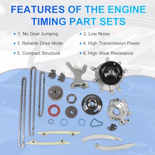 4.7L Engine Timing Chain Kit w/Water Pump Oil Pump Fits for Dodge
