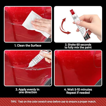 Touch Up Paint for Toyota Supersonic Red(3U5), 0.4 fl oz OEM Color Match Automotive Paint Pen for RAV4/Camry/Camry/Tacoma/Tundra/Toyota Crown/Prius/Sequoia/bZ4X - color: Supersonic Red