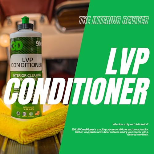 3D Leather, Vinyl & Plastic Conditioner | Restores, Conditions & Protects Car Interiors | Non-Greasy UV Protection for Seats, Steering Wheels, & Trim |16 oz - size: 16 Fl Oz (Pack of 1)