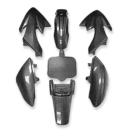 XFY-CN Group Motorctcly Carbon Fiber Plastic Fender Kit Body Work Fairing Kit Compatible with CRF XR XR50 CRF50 Clone 125CC Pit Dirt Bike