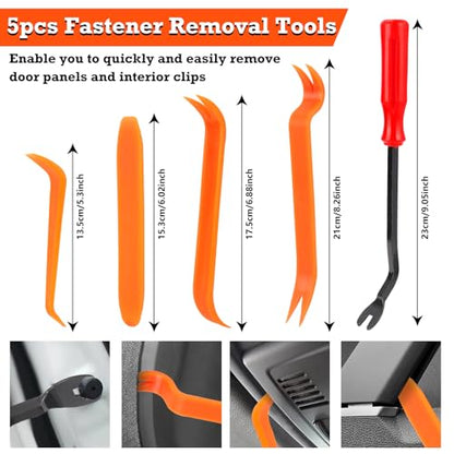 Car Retainer Clips & Fasteners Kit – 32 Universal Sizes Nylon Bumper, Fender Rivets, Door Panel Clips, and Plastic Rivets with 10 Cable Ties and Removal Tool for Toyota, Ford (1240pcs) - style: 1240pcs