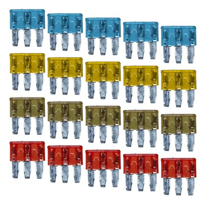 YoRise 20PCS AMP APT ATR Micro 3-Prong Car Blade Fuse (30A)