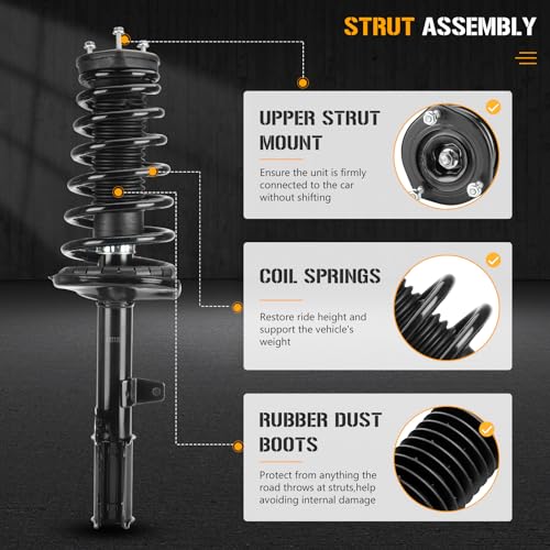 Rear Struts Fit for Toyota Camry 2.2L 1997-2001, for Solara 1999-2003 - size: Rear Struts +Sway Bar End Links 4pc