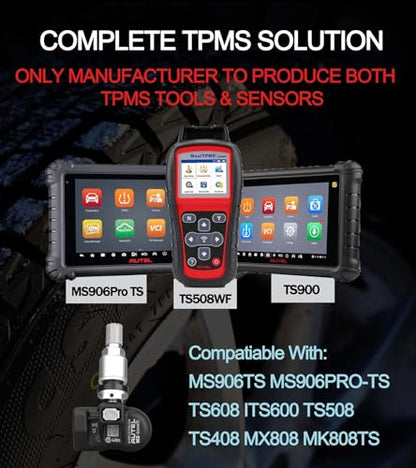 Autel TPMS Sensors Set of 4 Metal Stem MX Sensor 315MHz 433MHz Universal Tire Sensors Work with TPMS Programming Tool TS408S TS501 Pro TS508WF TS601 TS900 MK808TS MK900TS MS906PRO-TS ITS600 ITS600PRO - size: Metal