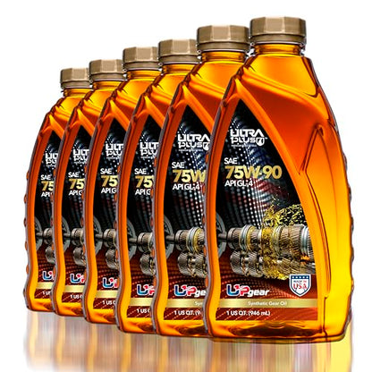 SAE 75W-90 Full Synthetic Gear Oil API GL-4 6 Quarts - size: 6 Quarts Pack