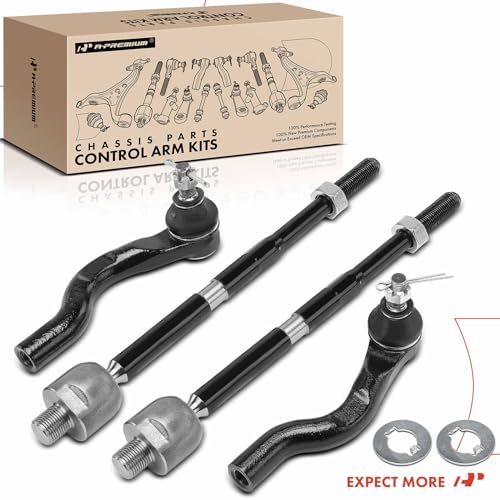 A-Premium Front Inner & Outer Tie Rod End Kit, Compatible with Honda