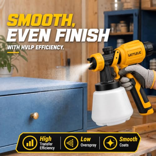 GATTLELIC 650W HVLP Paint Sprayer with Separate Motor - color: Electric-HVLP