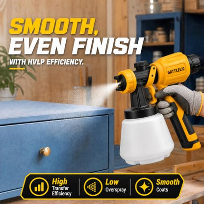 GATTLELIC 650W HVLP Paint Sprayer with Separate Motor - color: Electric-HVLP