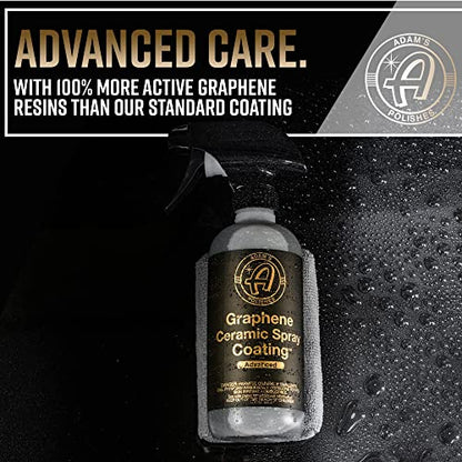 Adam's Advanced Graphene Ceramic Spray Coating Kit - 18+ Months Sprayable Graphene Oxide Ceramic Coating for Cars, Boats, RV's & Motorcycle - Adds Extreme Gloss, Depth, Shine & Protection - style: Advanced Combo Kit
