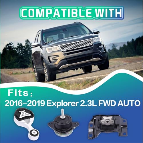 Engine Motor and Transmission Mount Kit Compatible with 2016-2019 Explorer - size: A5634 A5917 A5875