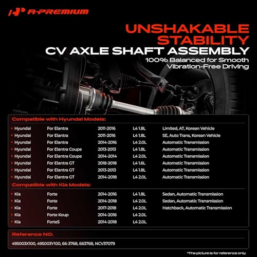 A-Premium Front Left Driver Side CV Axle Shaft Assembly - style: Front Driver Side