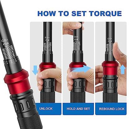 SUERCUP 1/4" 3/8" 1/2" Torque Wrench - 20-240In.Lb, 5-45Ft.Lb, 10-170Ft.Lb - size: 1/4"&3/8"&1/2" 20-240In.Lb&5-45Ft.Lb&10-170Ft.Lb