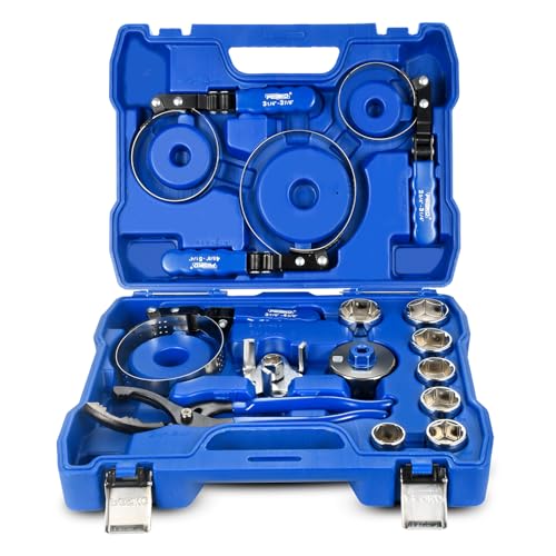 14 Piece Oil Filter Wrench Set, Organized in Storage Case - size: 14-piece Set