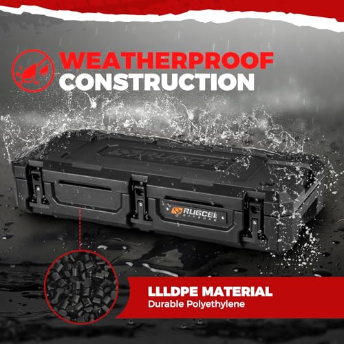 RUGCEL 98QT Waterproof Dry Box - Off-Road Case for Car Camping, Roof Rack