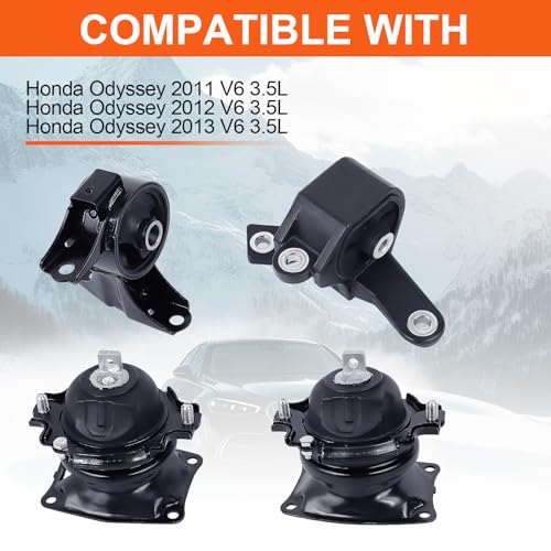 Engine Motor Mount Set & Trans Mount,Replaces A4575EL A4587 A65017EL A65015 - size: Odyssey 11-13 3.5L