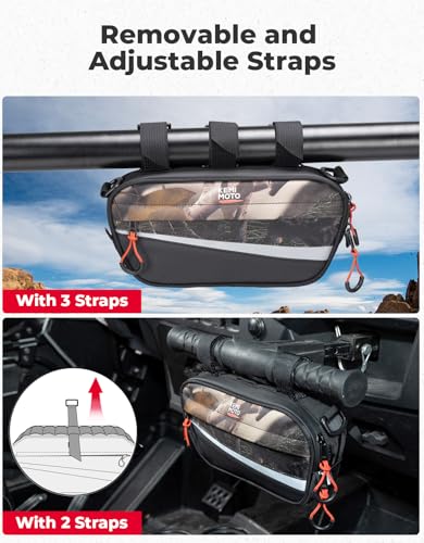 KEMIMOTO UTV Roll Cage Storage Bag Universal 1680D Grab Handle Storage Bag Dimensions 11" x 5" Side by Side Accessories Compatible with UTV, ATV, Golf Cart, Bike, Off-road Vehicle, Camo - color: Camo