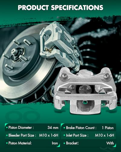 SCITOO - Rear Right Disc Brake Caliper Assembly w/Bracket 18B5003 1PC - size: Rear Passenger[18B5003]