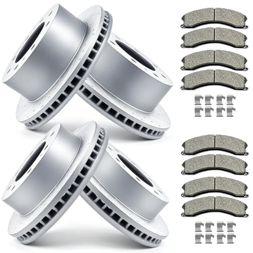 Acinoparts Front and Rear Brake Kit for 2011-2019 Chevy Silverado 2500 HD - size: ABK5519155192