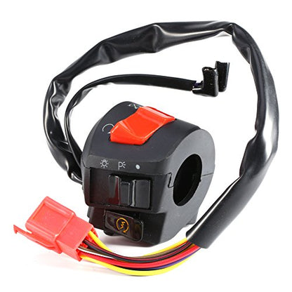 Motorcycle Handlebar Switch Kit, 7/8" 12V DC Left Right Pair