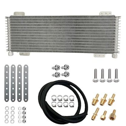 Low Pressure Drop Transmission Oil Cooler 40k Transmission Oil Cool Compatible For Heavy Duty 40,000 GVW Max Low Mounting Hardware Towing Applications and Advanced Cooling Protection LPD47391 - size: Silver