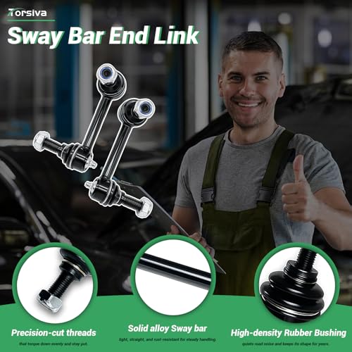 2PCS Sway Bar End Link for Saab 05-09 9-7x, for Olds 02-04 Bravada, for Buick 04-07 Rainier, for Isuzu 03-08 Ascender, for Chevy 02-06 SSR Trailblazer EXT, for GMC 02-09 Envoy XL XUV K6667 68 - size: K6667 K6668