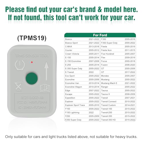 JDIAG TPMS Sensor Tool, TPMS Relearn Tool for Ford F150 Lincoln Mercury