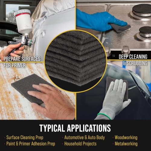 Dura-Gold 6" x 9" Gray Ultra Fine General Purpose Scuff Pads, Box of 10 - color: Gray