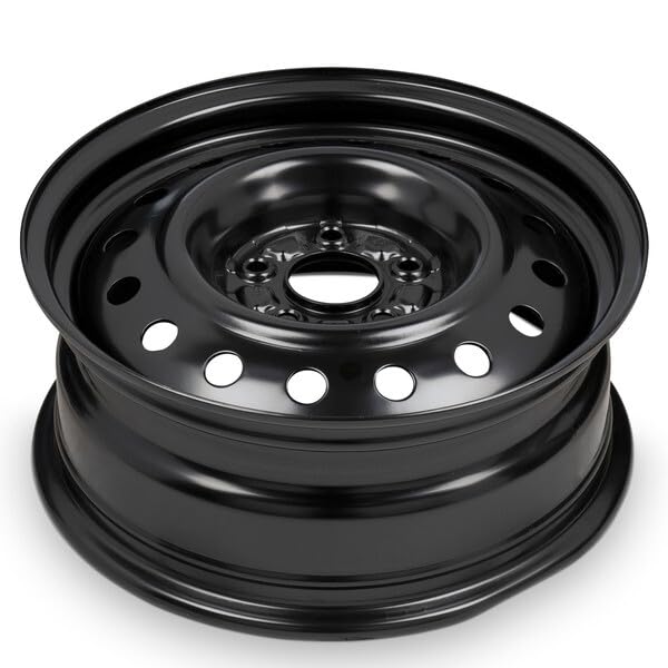 Wheel 16x6.5 in Steel Rim 5 Lug 110mm 38mm Offset 65.1mm CB| Powder-Coated Black finish Fits 2004-2008 Chevy Malibu | New OEM Replacement - 9594785