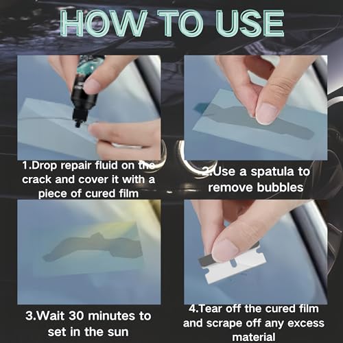 Windshield Crack Repair Kit, 2026 New Premium Windshield Repair Kit, Quick Glass Repair Liquid, for Windshields, Windows, Mirrors and All Glass Crack Types（2pcs）
