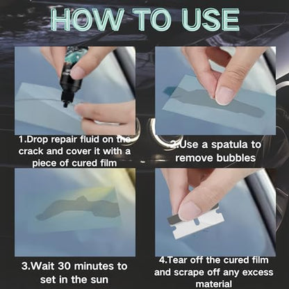Windshield Crack Repair Kit, 2026 New Premium Windshield Repair Kit, Quick Glass Repair Liquid, for Windshields, Windows, Mirrors and All Glass Crack Types（2pcs）