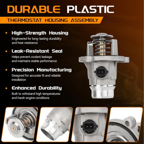 BRTEC 902-817 11537586885 Thermostat Housing Assembly 11537502779 for BMW X5 545i 550i 650i 745i 750i 760i GT xDrive M2 M3 M4 M5 M6 M8 X3 X4 X6