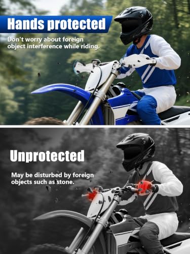 JFG RACING Dirt Bike Handguards Universal for 7/8" and 1 1/8" Handle Bar - color: white