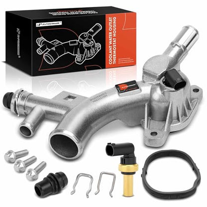 A-Premium Upgraded Aluminum Coolant Housing Water Outlet - style: Water Outlet