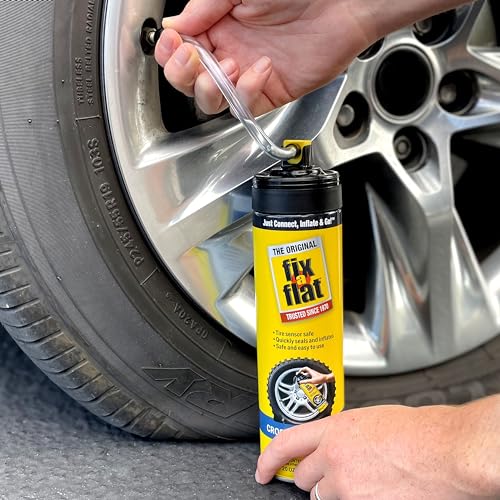 Fix-A-Flat S60430-6PK Aerosol Emergency Flat Tire Repair and Inflator, for Large Tires, Eco-Friendly Formula, Universal Fit for All Cars and Small Trucks/SUVs, 20 oz. (Pack of 6) - size: Crossover / Wagon (Pack of 6)