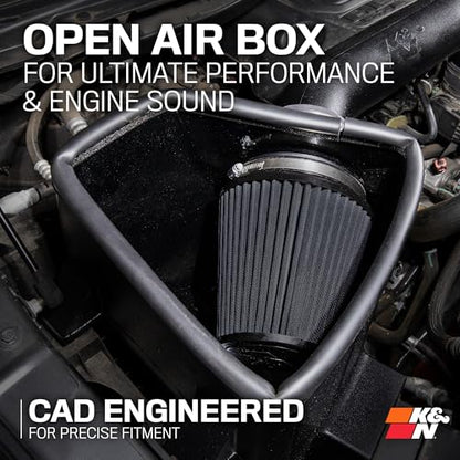 K&N Cold Air Intake System: Dry-Flow Air Filter, Increase Performance & Towing: Compatible with 2019-2024 RAM 1500, 30-1578 - style: Dry Flow