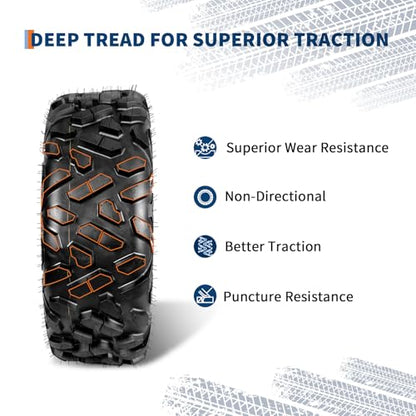 Garvee 2 Pack 26x9-14 ATV UTV Tires 6-Ply All-Terrain Tubeless Tires for Daily Work, Hunting & Recreational Riding on ATV, UTV, Quad and 4 Wheeler - size: 26X9-14, style: Pattern A