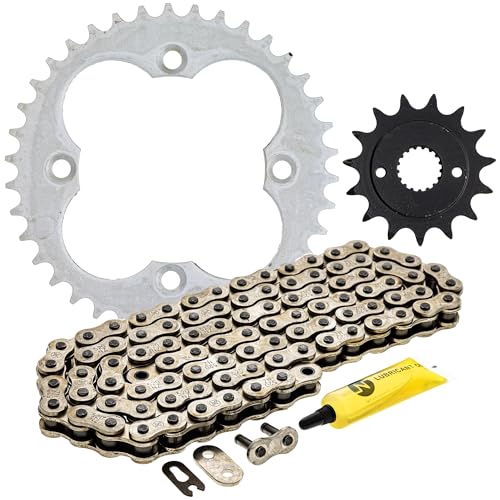 NICHE Drive Sprocket Chain Combo for Honda Sportrax 400 TRX400EX Front 15 Rear 38 Tooth 520NZ Standard 94 Links - size: Standard Chain