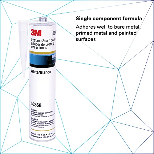 3M Urethane Seam Sealer, 08368, White, 310mL/10.5 fl oz Cartridge - color: White, size: 310 Milliliter, style: Cartridge