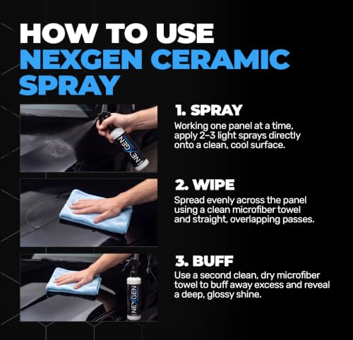 Nexgen - Ceramic Spray - Ceramic Coating for Cars - Better than Wax - 8 oz - size: 8 Ounce (Pack of 1)