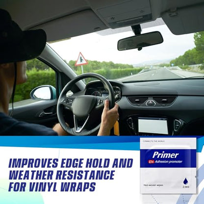 Nuanchu 16 Pcs Adhesion Promoter, High Performance Adhesion Promoter for Plastic, Double Tape Primer Increase for Automotive Molding Tape
